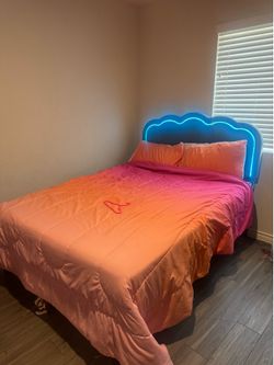 Led Bedframe & Queen Mattress