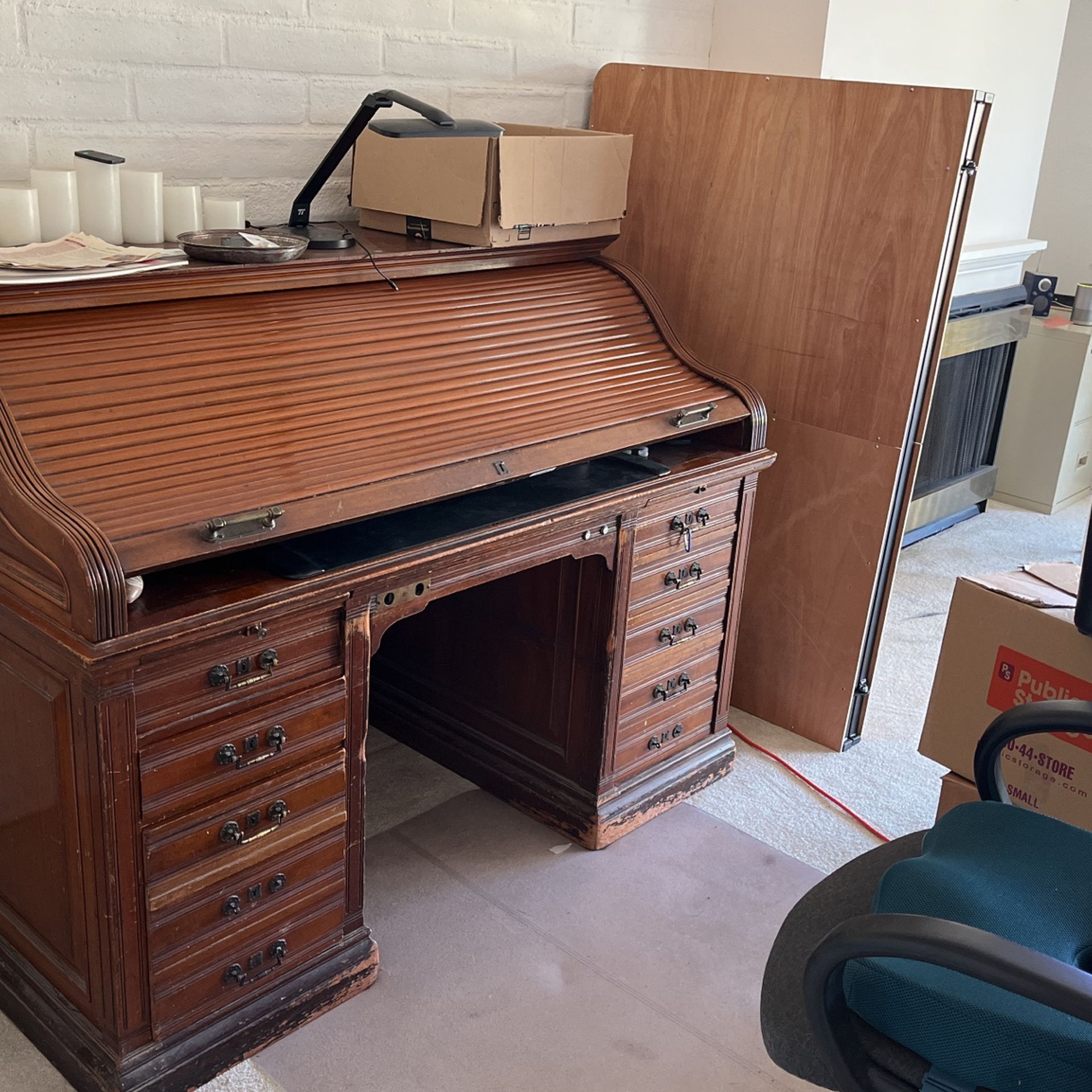 1940s Banker’s Roll top Desk