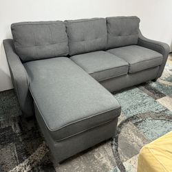 Sectional Sofa Free Delivery Gray Couch With Reversible Chaise
