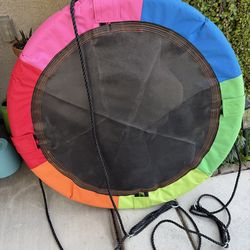 Rainbow circle tree swing