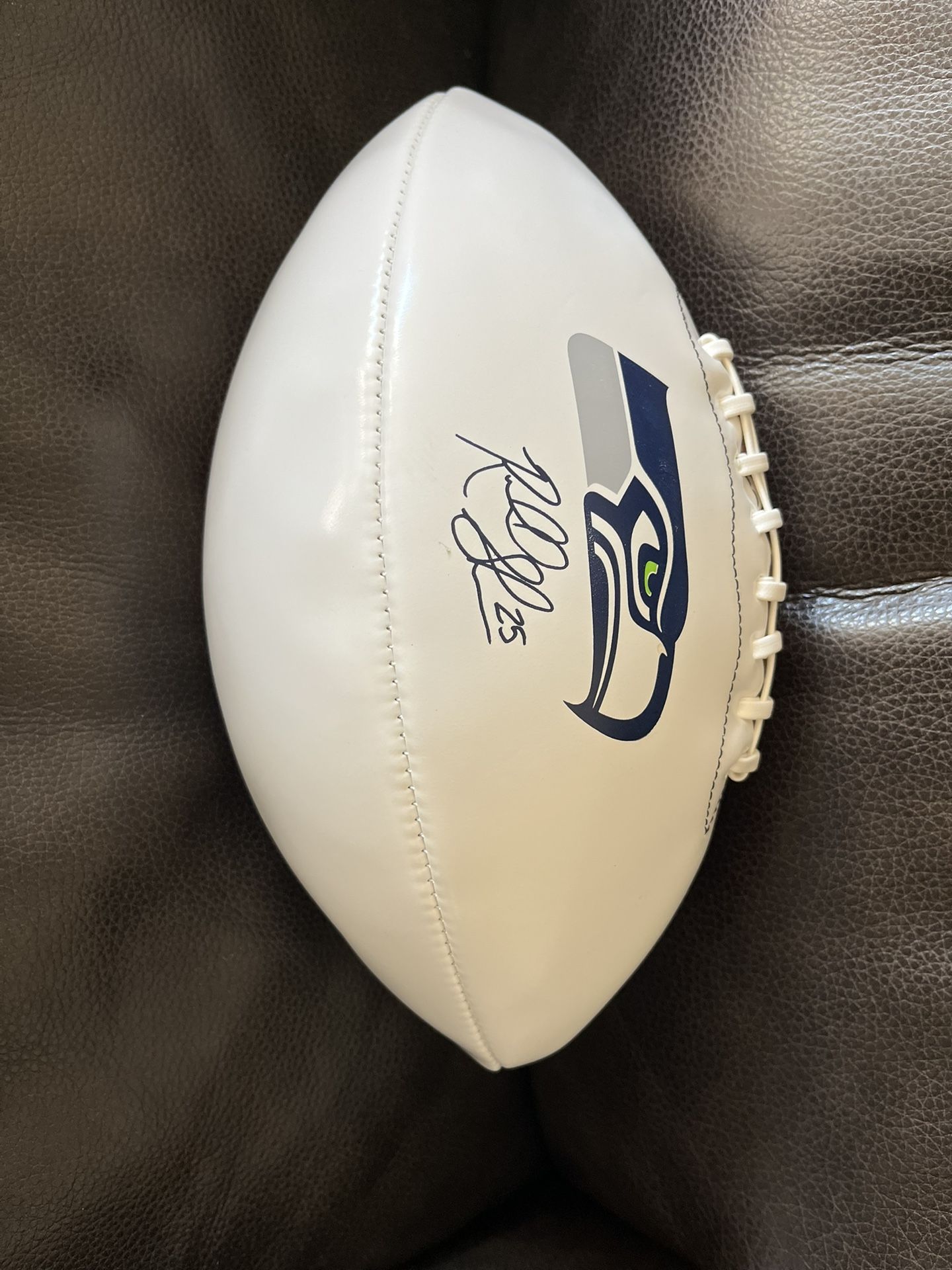 Seahawk football autographed