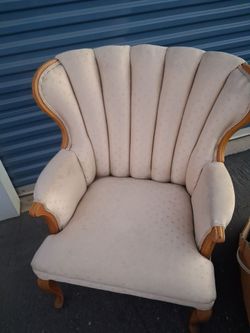 Vintage Channel Back Accent Chair