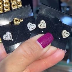 14k .43T  Diamond Yellow & White Gold Heart’s 
