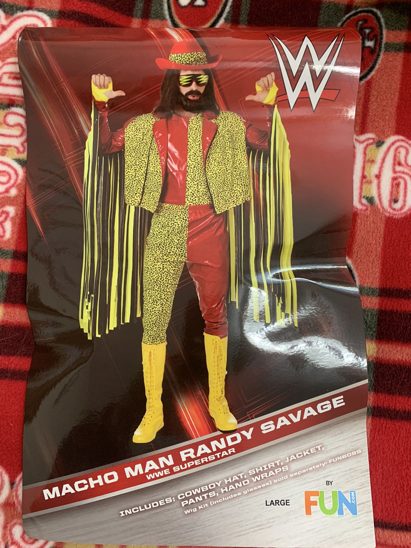 Large Macho Man Randy Savage With Hat Costume