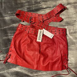 Leather Mini Skirt
