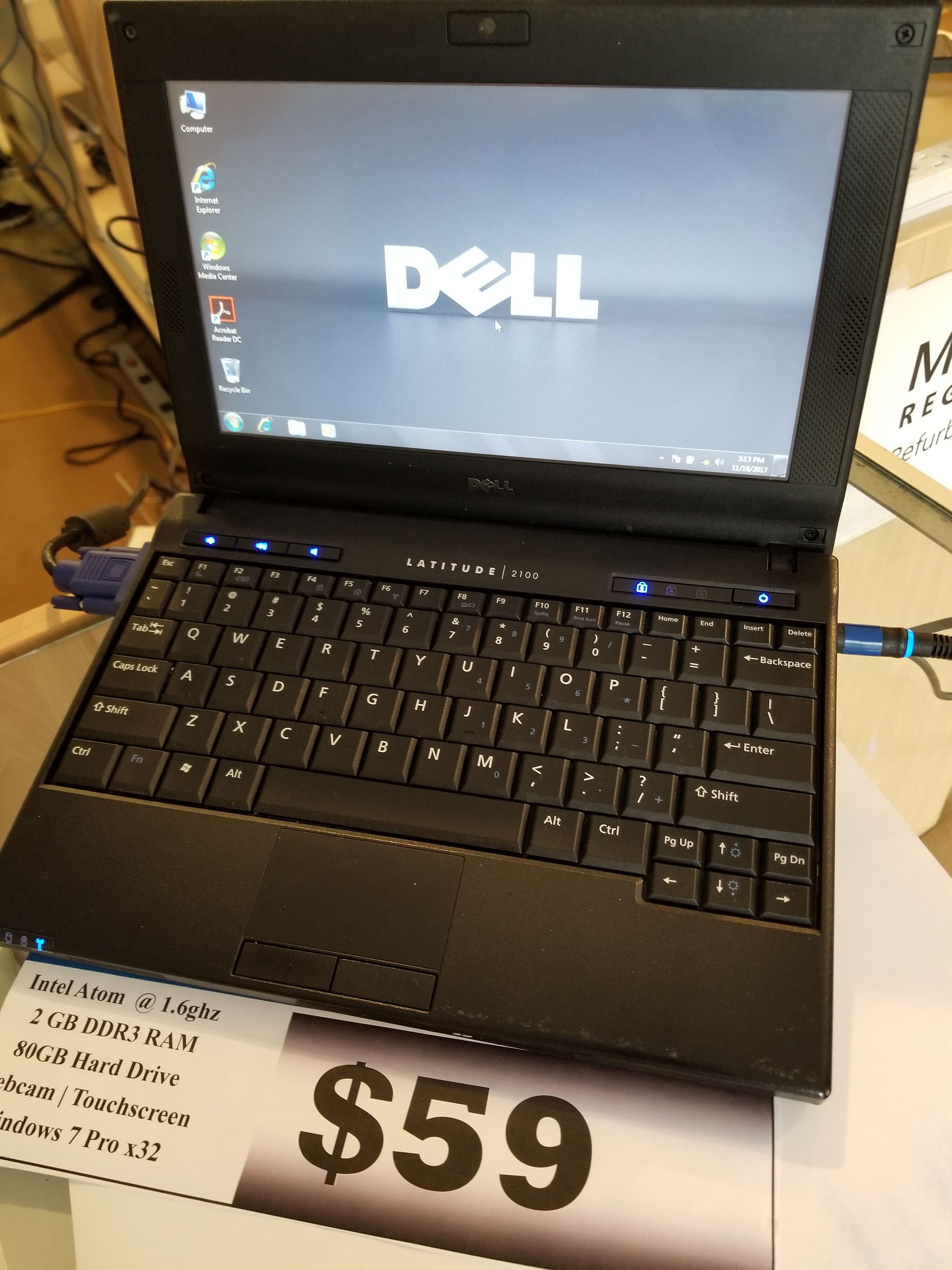 Dell mini 2100 wireless Touchscreen laptop
