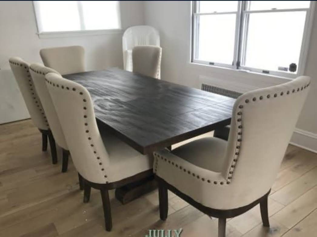 Landon 7pc Dining Room Set w/ 1 x18" Removable Extension Leaf,All Products : American Fashion Style Bags On Sale