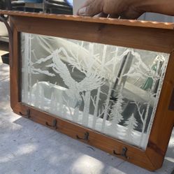 Antique Mirror/Key Holder