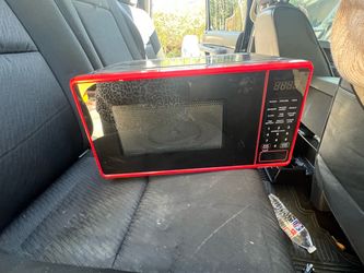Black and Red Microwave