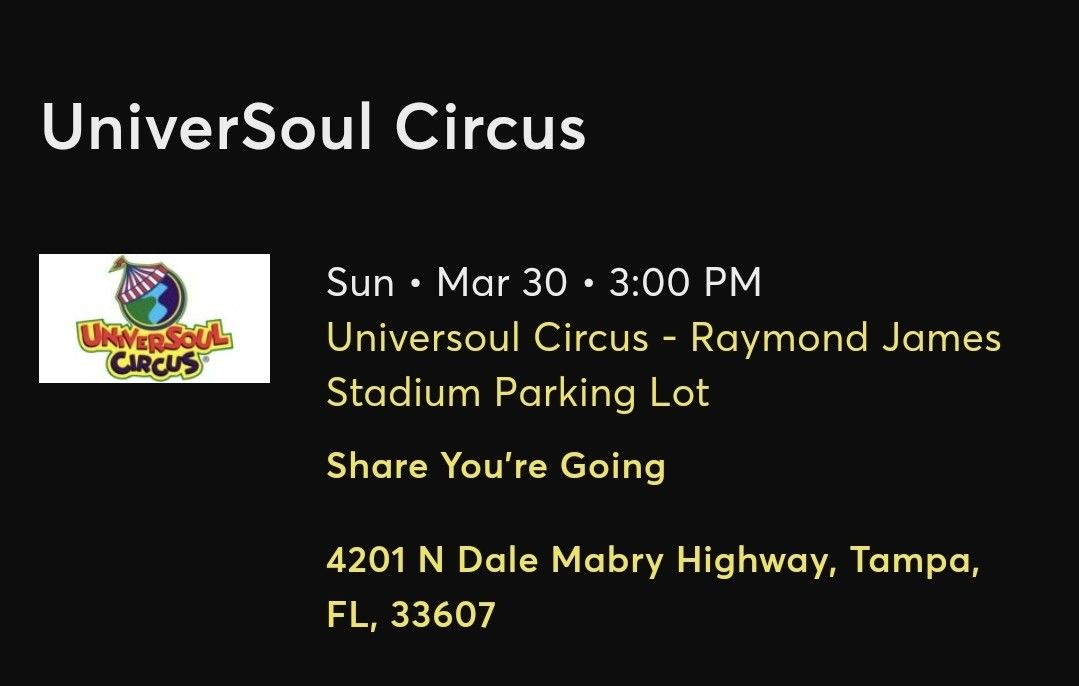 Universoul Circus Tickets