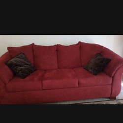 Living Room Set  With Three Seats In The Couch as Love Seat  Looks Like New Almost New