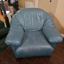 Single Leather Arm Sofa Chair