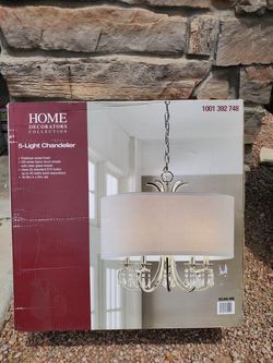 5 Light Chandelier with Glass Beads