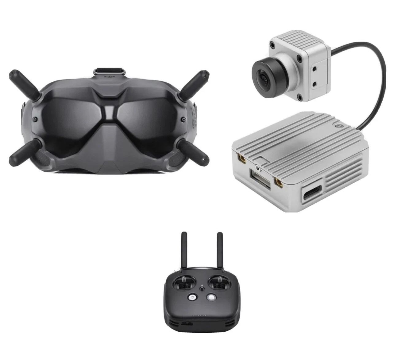 DJI FPV Air Unit System Controller, Goggles, Camera