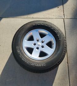 One Jeep Wrangler Wheel And Tire