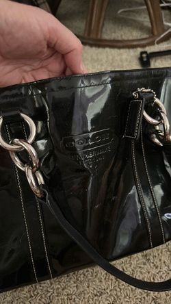 Coach Black Patent Leather Handbag