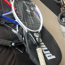 Various Tennis Rackets, Higher End. head Prince Air Light  Wilson Pros Staff Ncode Vortex Extreme Spin