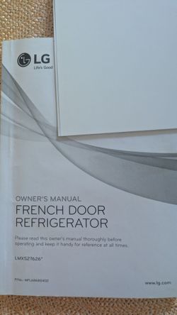 LG refrigerator drawers & water filter (model LMXS27626)