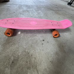 Barely used 27” skateboard with LED light up wheels 