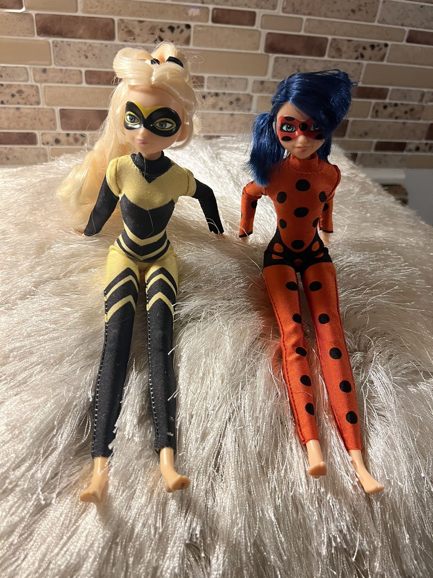 2 Dolls Miraculous Ladybug Queen Bee Doll Bumblebee 10.5"