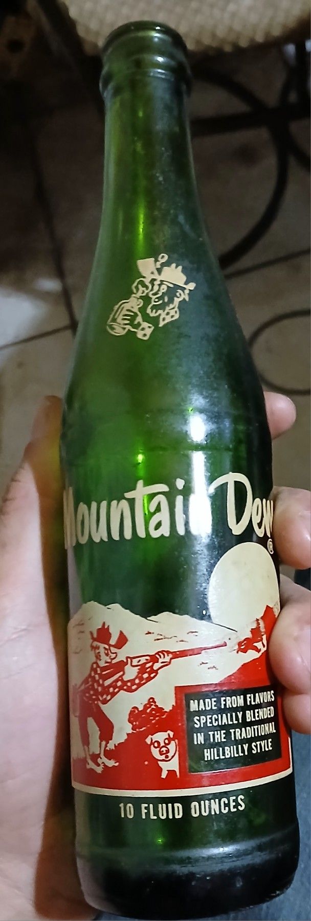 1965 Mountain Dew Glass Bottle