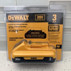 Genuine Dewalt DCB230 20V MAX XR 3.0 Ah Li-ion Compact Battery Pack NIP