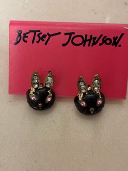 Betsey Johnson Bunny Stud Earrings