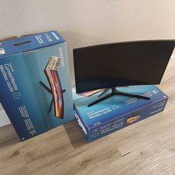 TWO Like New, 27' Samsung Curved Monitors.