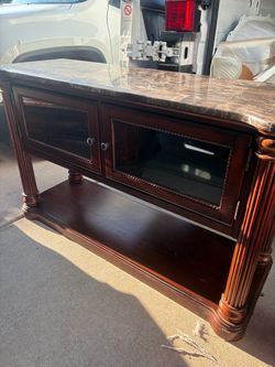 Marble top wooden dresser/ table /nightstand….OBO