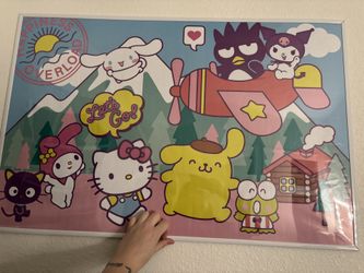 Hello Kitty Poster And Frame