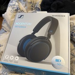Sennheiser Accentum Wireless ANC Headphones - Black/Blue