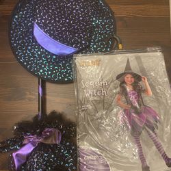 Witch kids costume (size 4-6)