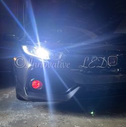 6000k Glacier White LED Headlight And 3000k Jdm Yellow LEDs Fog Lights