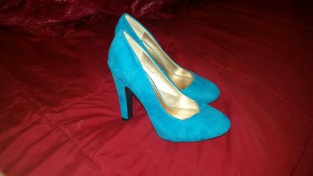 Baby blue high heels