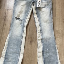 size 32 flared purple jeans lmk 100$