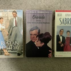 Audrey Hepburn VHS Bundle – Roman Holiday, Sabrina, Charade (Vintage Classics)