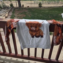 Highland Cow Long Sleeve Thin Sweater