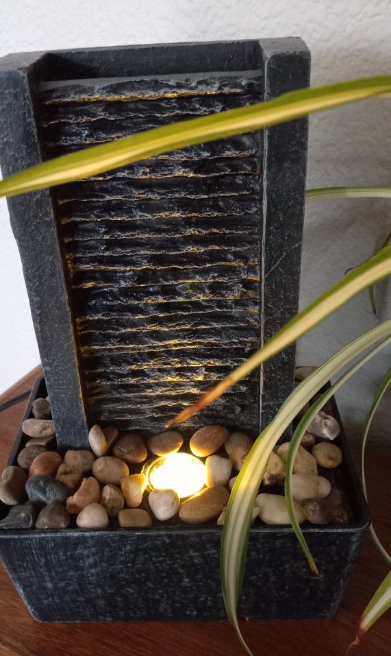 Indoor Fountain With LED light And Stones