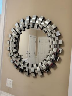 Large Round Decorative Wall Mirror