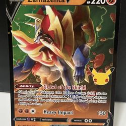 Pokemon Celebrations Zamazenta V Card # 018/025