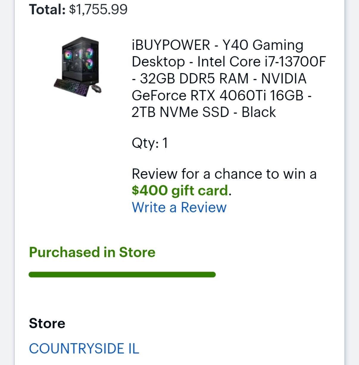 Gaming desktop and Monitor