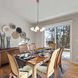 Walnut Dining Table Set — Seats 10 — 6 Chairs — Delivery