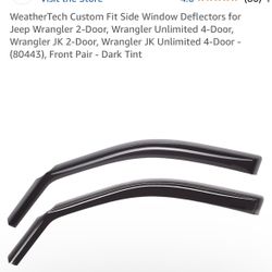 WeahterTech Jeep Wrangler Deflectors Part Number 80443