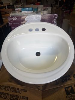 19x19 Round Drop In Sink