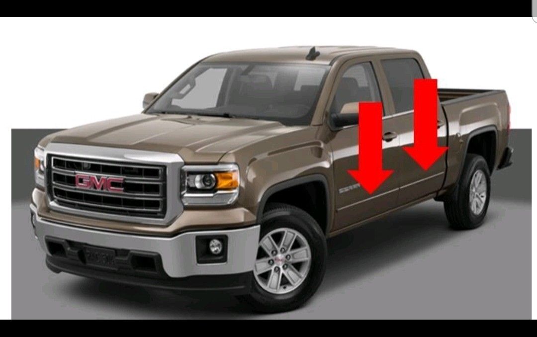 2014-2018 Silverado Chevy or GMC Sierra Double Cab /Extended 6.8' Bed Side OEM Molding Trim
