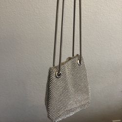 Rhinestone bucket purse AKIRA
