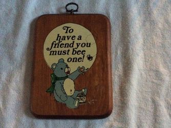 Friend wood plaque