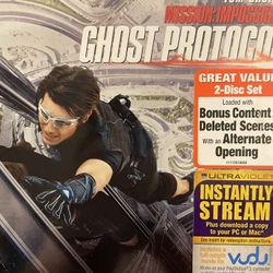 MISSION: Impossible GHOST PROTOCOL (Blu-Ray + DVD, NO Digital!) Tom Cruise!