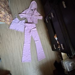 Purple Set Flare Pants 