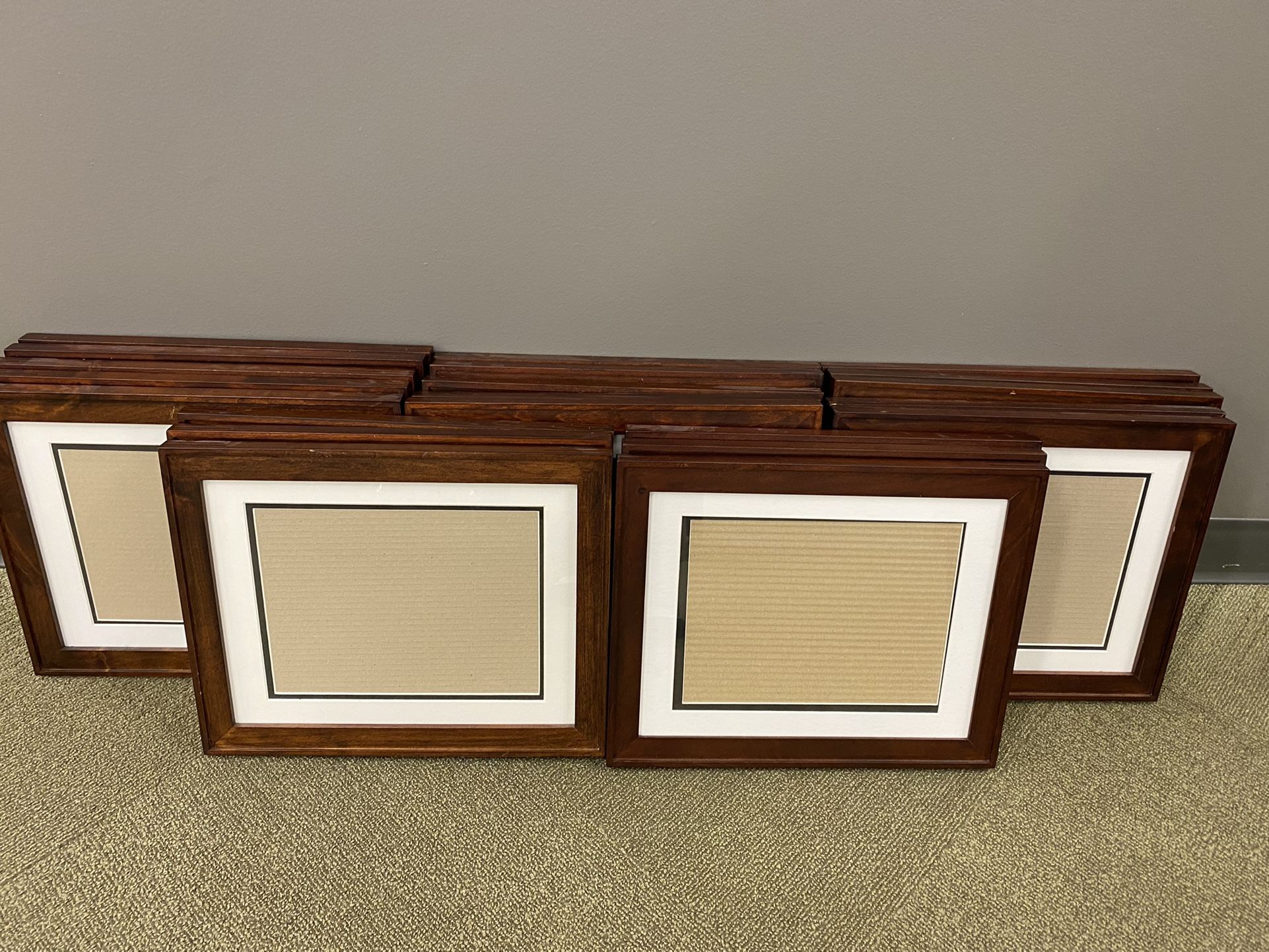 Aaron Bros Art & Framing Wood Frame With Glass Front And Double Mat Interchangeable Portrait/Landscape Layout
